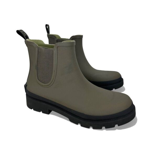Hunter Orford $210 Men Waterproof Chelsea Medium Green Ankle Rain Boots Size 12 main image 9